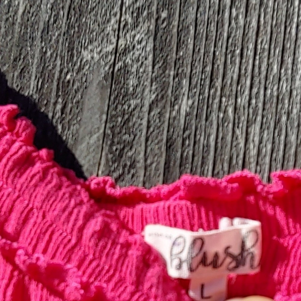 Off the shoulder pink Bono Style top - Picture 3 of 3